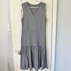 Soft Surroundings Black Striped Knit Dress